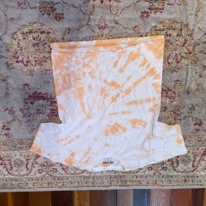orange tie dye shirt